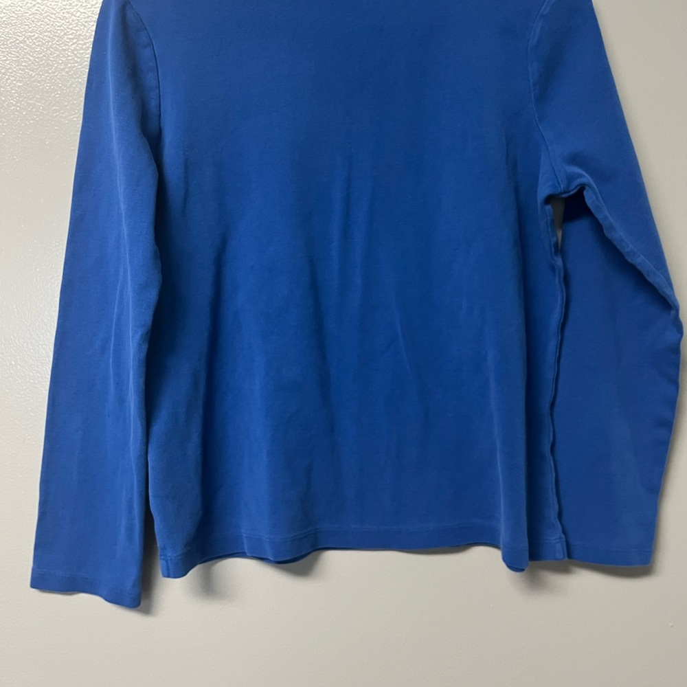 Pendleton Royal Solid Blue Long Sleeved Shirt Top… - image 3